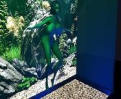 Hot Alien Chick's Squishy Tits and Ass Float Well In the Aquarium from 3d alien