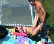 Titted student fucked on a picnic from students picnic