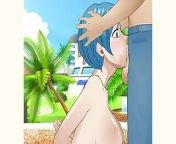Bulma briefs milf with big busty tits slow & sensual slutty throatfucking in front of capsule corp - SDT from 写真カプセル　あうろり