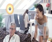 DADDY4K. Grey-haired old man with glasses fucks beautiful from old man fucks beautiful young girl