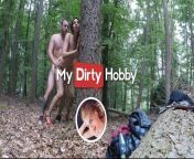 Brunette Hottie Mila-Hase Gets Horny Gets Undressed Rides Her Man's Cock Outdoors - MyDirtyHobby from naz mila sex