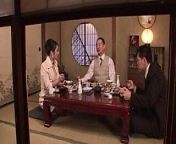 Family dinner escalated! Japanese forget their manners and bang in a threesome! from japanese family mal