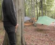 Creampie with a stranger at the camping from changing tom boy nude