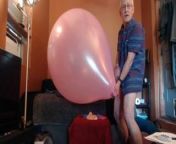 Balloonbanger 36) Giant Balloon Jerk Inside it, Cum and Pop! from gay pop a balloon couple challenge