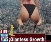 Mega Giantess Debora from android poct giantess giga mega growth growing grow grows big boob boobs breast earth planet space