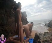 HOT couple having sex on public beach from sandra orlow nude beach