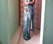 Green saree from karnataka belgum green saree aunty xxx