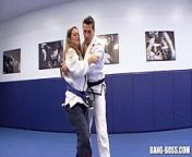 Karate Trainer fucks his Student right after ground fight from asian karate teacher