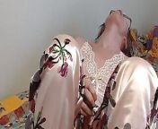Petite adorable slut in pjs got super horny - cum countdown + lace panty tasting from adorable sexy bra