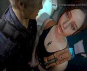 Claire Redfield quick Handjob to Leon from clarieredfield and leon in a phone booth