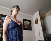 stepson asks stepmom to see her pussy and tits to give himself a handjob from hairy instruction
