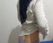 Satisfying chubby wife at night from jilbab home