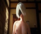 NieR:Automata 3D porn: 2B Riding Cowgirl from japanese pregnant amateur porn ninpu av