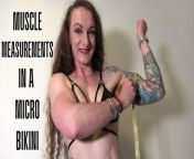 Muscle Measurements in Micro Bikini - full video on ClaudiaKink ManyVids! from cock growth muscle morph