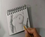 Abella Danger's Boobs Drawing Nude Art from pencil draw ing woman eyes