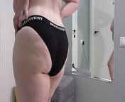 New panties, new sex toys for a mature housewife with a plump ass, big tits, hairy pussy. Unboxing, curvy milf masturbation PAWG from housewifes wobbling cellulite ass