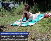 Sunbathing Mira Monroe Has Multiple Intense Hitachi Orgasms By The Lake At HitachiHoes.com from young family nudist lakeside day friends purenudismemek
