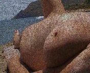 Julie Cunninghamlying nude on a beach from nude lying com