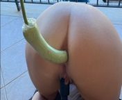 Anal Sex play with Zucchini Slink on a summer holiday from xxx summer holiday
