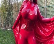 Miss Fetilicious Latex Super Hero from marval super hero