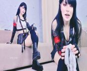 ASMR Roleplay: Tifa Lockhart masturbates with panties in her pussy and mouth to gift them to you! from maimy asmr nude tifa lockhart roleplay video