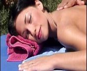 Hot brunette teen with great tits gets pounded in the ass outdoors from hot brunette teen