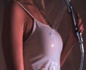 Wet tits braless from wet cloth braless