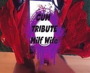 UDA CUM Tribute MILF wife from cum tribute barely