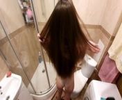Hottest Hairjob – Very long hair, blowjob, Cum on hair from very very long hair purnuma