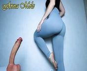 PAWG in leggings and pantyhose rides a big dildo Video selection from leggin