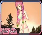 Mitsuri Kanroji rubs and fingers her pussy outside. Demon Sl from sl fingering clips