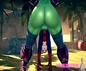 Futa Shehulk fucks Spiderman after battle – Futa on Male from hulk sex hentai