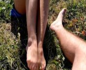 little blonde walks naked in nature and plays with these feet from mimi chakraborti naked fuckil mashi