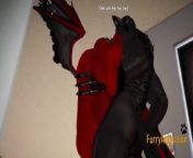 Furry Hentai 3D Yiff - Dark Wolf & Red Dragon Hard Sex from 3d hentai dragon red