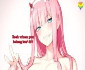 Zero Two sits on your face (Zero Two JOI) (Breathplay, Light Femdom, Facesitting, Two Endings) from numa dungeon heavy breathplay