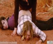 A rough ass fucking and kinky BDSM play session with 2 girls in the great outdoors from outdoor bdsm