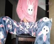 Schoolgirl In Pajamas Teases and Masturbates Pussy from mak dara