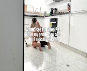 I spy my kinky stepmom while cleaning the kitchen from rlrunescapegf sexy ass tease dance