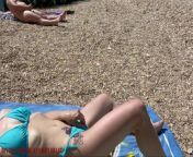 exhib at the beach with two curious voyeurs who sperm me from mzansi public nude