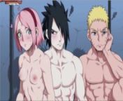Naruto & Sasuke x Hinata Sakura Ino - Hentai Cartoon Animation Uncensored - Naruto Anime Hentai from video porn naruto