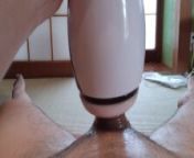 Amazing Japanese blowjob toy olily sloppy noisy suck and cumshot from lovehoney male masturbator sex toy blowmotion pulsating amp rechargeable 3 5
