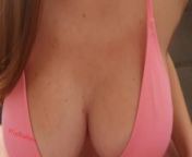 PERFECT TITS gives quick tit fuck after the pool ( No Hands Huge Boobs ) from tweet twispike bikini swimsuit sexy ant