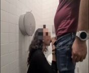 Caught in public men's toilet, RISKY fuck with STRANGER, when CUCKOLD husband is at work from voyeur toilet chom daught pussy