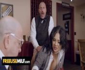 FreeUse Milf - Busty Business Mylf Gets Fucked By Her Waiter On The Table In A Free Use Restaurant from meeting back use somali use ass