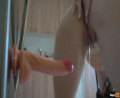 Wettest Dripping Pussy Possible Fucks Dildo from vpe