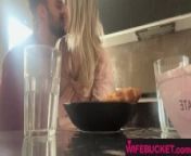 Wife Porn by WifeBucket - Having breakfast with my five made us horny and we fucked in the kitchen from mother homemade sex