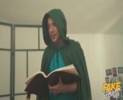 Fake Hostel - Atlanta Moreno and Geishakyd in fantasy cosplay have a college threesome with the teen dungeon master from whatsapp college hostel sex