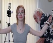 DSC12-6) Petite Spinner Reagan Reid BDSM Spank, Paddle and Cane + Old Man Fucking Her with Creampie from spank caning