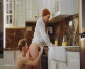 ULTRAFILMS Horny redhead girl Holly Molly getting fucked in the kitchen by her boyfriend from collage girl with boyfriend xxxx