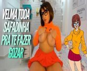 Naughty Velma from scooby doo cosplay dirty talking some joi jerk off instructions OIL ON BIG ASS from funny scene from scooby doo xxx parody